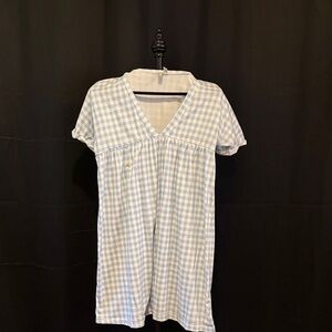 ASOS Blue and White Checkered Dress